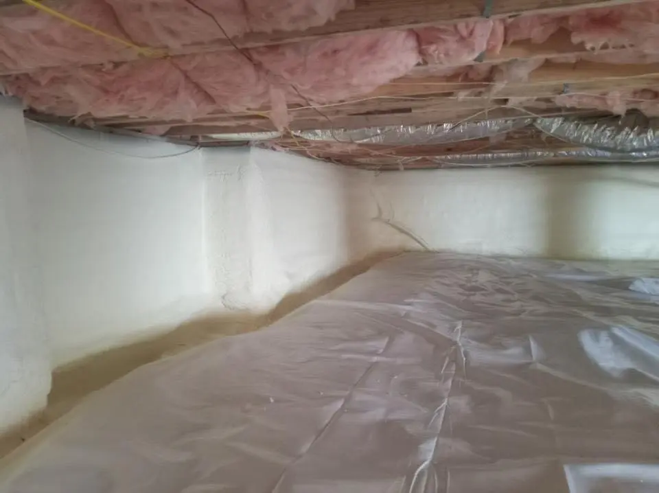 Crawl space encapsulation with closed-cell spray foam for Spray Foam Roofing in Chelsea